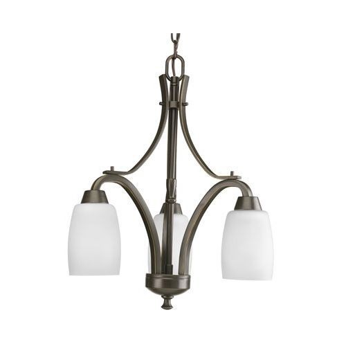 Progress Lighting® P4434-20 Wisten Contemporary/Modern/Soft/Transitional Chandelier, (3) A19 Incandescent Lamp, 120 VAC, Antique Bronze/Painted Housing