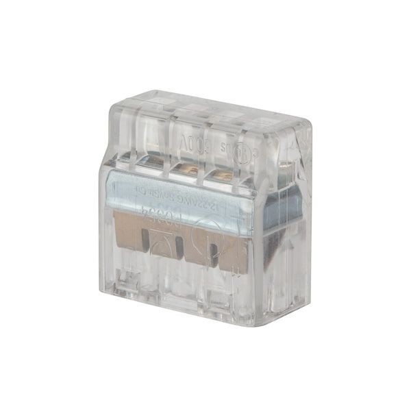 PIWC-4-CNSI Easy-Twist™ PIWC-4-C 4-Conductor 4-Port Push-In Wire Connector, 22 to 12 AWG Solid/Stranded Copper Wire, Polycarbonate