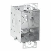 Crouse-Hinds Thepitt® TP164 Deep Welded Switch Box, Steel, 12.5 cu-in Capacity, 1 Gang, 1 Knockout, 2 in W x 2-1/2 in D x 3 in H