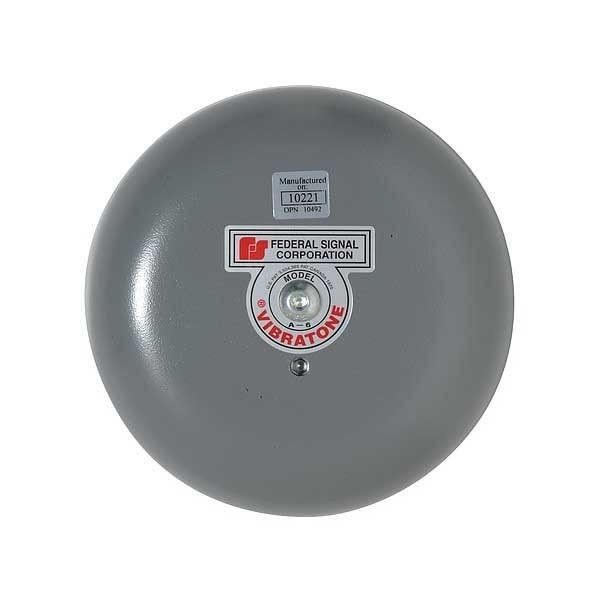 500-120-1Federal Signal Vibratone® 500-120-1 500 Vibrating Bell Mechanism, 120 VAC, 0.08 A, 108 to 112/98 to 102 dB Sound, Indoor/Outdoor, Surface Mount, ARRA Compliant|BAA Compliant|UL Listed|cUL Listed|CSA Certified|FM Approved, 4 in Gong