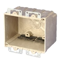 FiberglassBOX™ 9312-E Electrical Box, Fiberglass Reinforced Polyester BMC, 28 cu-in, 2 Gangs