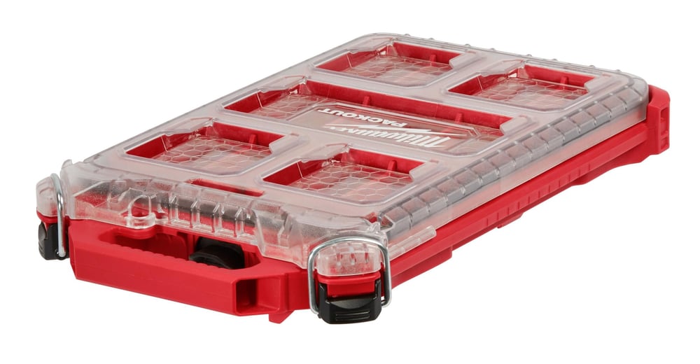 48-22-8436Milwaukee® PACKOUT™ 48-22-8436 Compact Low Profile Tool Organizer, 2.52 in H x 9.76 in W x 16.38 in D, Polymer, Red