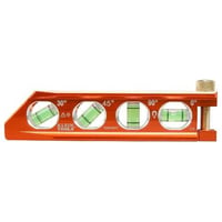 Klein® ACCU-BEND™ 935AB4V Conduit Level, 6-1/4 in L x 1.476 in W, 0/30/45/90 deg Vial Position, Aluminum