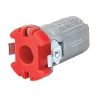 MCS38Madison Electric MCS38 Cut-In Snap-Lock Box Connector, 3/8 in Trade, 1/2 in Knockout, Die Cast Zinc/Plastic/Steel