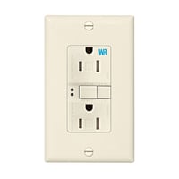 TWRSGF20VEaton Wiring Devices TWRSGF20V TWRSGF Tamper/Weather-Resistant Duplex GFCI Receptacle, 125 VAC, 20 A, 2 Poles, 3 Wires, Ivory
