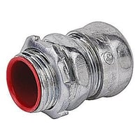 Steel City® TC713A Insulated Compression Connector, 1 in Trade, For Use With EMT Conduit, Steel, Zinc Plated