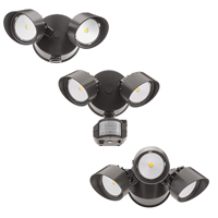 OLF 2RH 40K 120 MO DDB M6Lithonia Lighting® OLF 2RH 40K 120 MO DDB M6 Power Pack 2-Head Floodlight, LED Lamp, 25 W Fixture, 120 V, Die Cast Aluminum Housing