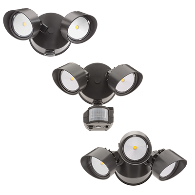 OLF 2RH 40K 120 MO DDB M6Lithonia Lighting® OLF 2RH 40K 120 MO DDB M6 Power Pack 2-Head Floodlight, LED Lamp, 25 W Fixture, 120 V, Die Cast Aluminum Housing