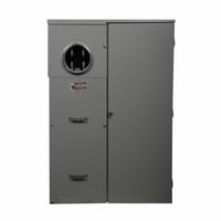 EATON HP816P400BS 1-Phase 8-Space Overhead/Underground Feed House Panel, For Use With CSR2150 Main Circuit Breaker and Type BR/BRH/BW/BWH Secondary Main Circuit Breaker, 400 A at 120/240 VAC, 10/22 kA Interrupt Rating, NEMA 3R Enclosure, Surface Mount