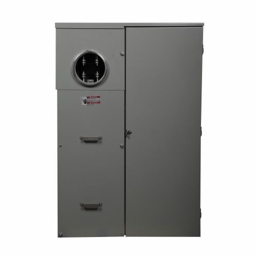 EATON HP816P400BS 1-Phase 8-Space Overhead/Underground Feed House Panel, For Use With CSR2150 Main Circuit Breaker and Type BR/BRH/BW/BWH Secondary Main Circuit Breaker, 400 A at 120/240 VAC, 10/22 kA Interrupt Rating, NEMA 3R Enclosure, Surface Mount