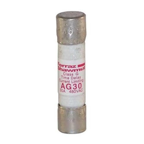 Mersen Amp-Trap® AG30 Current Limiting Low Voltage Time-Delay Fast Acting Fuse, 30 A, 480 VAC, 100 kA, Class G, Cylindrical Body