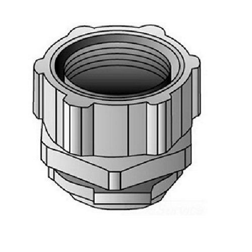 O-Z/Gedney 4Q-400 Concretetight Liquid Tight Oiltight Raintight Conduit Connector, 4 in Trade, Straight, Malleable Iron, Zinc Electroplated