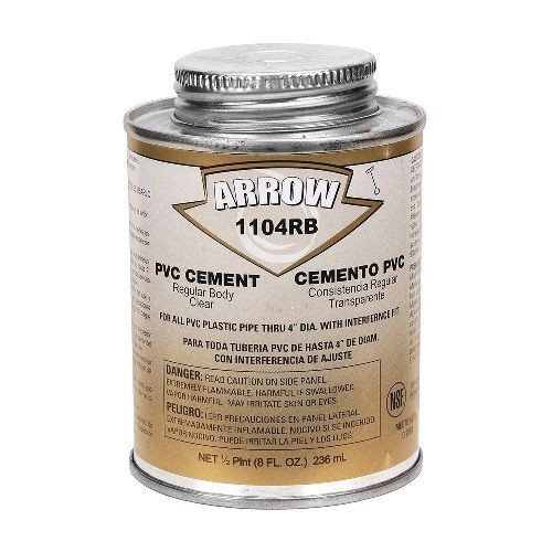 Madison Electric P-6002 Regular Solvent Cement, 1 pt Closed Cup, Clear