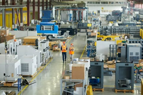 warehouse facility with material