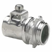 EATON Crouse-Hinds ACB200 Straight Cable Connector, 2 in Trade, 1.76 to 2.45 in Cable Openings, Steel, Electro-Plated Zinc