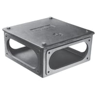 Crouse-Hinds RS1 RS Series 2-Gang Conduit Junction Box With Gasket, 8-1/2 in x 8-1/2 in x 4 in, For Use With Rigid Conduit, Feraloy® Iron Alloy