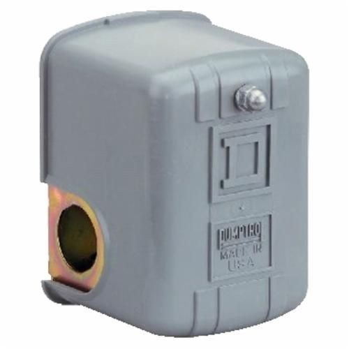 Square D™ Pumptrol™ 9013FHG12J52 Electro-Mechanical Pressure Switch, 70 to 150 psig, 30 psi, 2NC DPST/DB, Screw Clamp