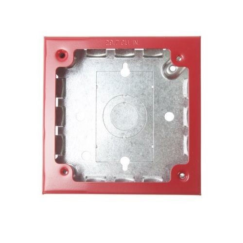 Wiremold® R5752 2-Gang Alarm Device Box, 4 in L x 4-11/16 in W x 1-3/8 in H, Steel, Red