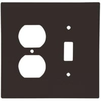 EATON Arrow Hart™ Eaton Wiring Devices 2038B-BOX 2000 Mid-Sized Combination Wallplate, 2 Gangs, 4.87 in H x 4.94 in W, Thermoset, Brown