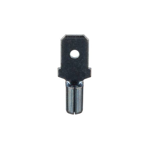 NSI Miniterms M16-250-3V-S M Series Male Disconnect, 16 to 14 AWG Conductor, 0.25 in W x 0.032 in THK Tab, Butted Seam Barrel, Brass, Blue