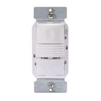 WattStopper® PW-301-W Multi-Way Wall Switch Occupancy Sensor, 120/277 VAC, Passive Infrared Sensor, 525 Sq-ft Coverage, Wall Mount