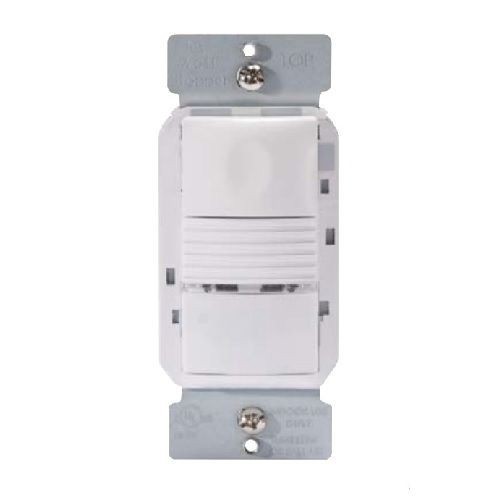 WattStopper® PW-301-W Multi-Way Wall Switch Occupancy Sensor, 120/277 VAC, Passive Infrared Sensor, 525 Sq-ft Coverage, Wall Mount