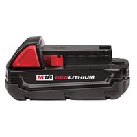 Milwaukee® M18™ REDLITHIUM™ 48-11-1815 Compact Rechargeable Cordless Battery Pack, 1.5 Ah Lithium-Ion Battery, 18 VDC Charge, For Use With M18™ Cordless Power Tool
