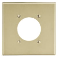 P703IPREMISE WIRING Wiring Device-Kellems P703I Non-Metallic Standard Wallplate, 2 Gangs, 4.63 in L x 4.69 in W, Polycarbonate Thermoplastic, Ivory