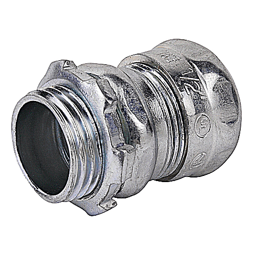 Data-Spec SheetSteel City® TC118A Non-Insulated Compression Connector, 3 in Trade, For Use With EMT Conduit, Steel, Zinc Plated
