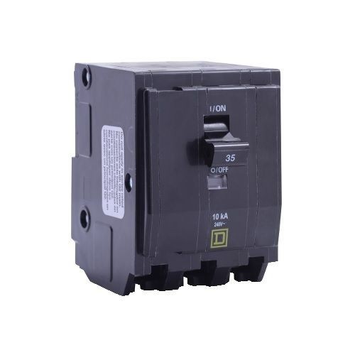 Square D™ QO370 Miniature Circuit Breaker, 240 VAC, 70 A, 10 kA, 3 Poles, Thermal Magnetic Trip