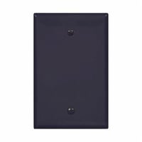 EATON Arrow Hart™ Eaton Wiring Devices PJ13BK Mid-Sized Blank Wall Plate, 1 Gangs, 4.87 in H x 3.12 in W, Polycarbonate/Thermoplastic, Black