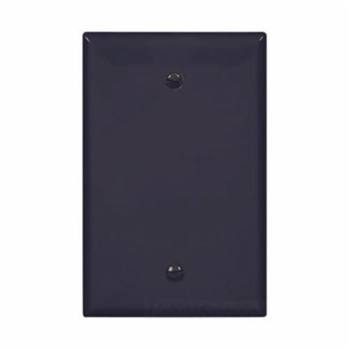 EATON Arrow Hart™ Eaton Wiring Devices PJ13BK Mid-Sized Blank Wall Plate, 1 Gangs, 4.87 in H x 3.12 in W, Polycarbonate/Thermoplastic, Black