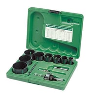 Greenlee® 830 Quick Change Quick Change Hole Saw Kit, For Use With 1/2 to 2 in Conduit, Bi-Metal