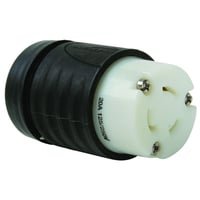 L1020-CPass & Seymour® Turnlok® L1020-C 3-Phase Locking Connector, 125/250 VAC, 20 A, 3 Poles, 3 Wires, Black/White
