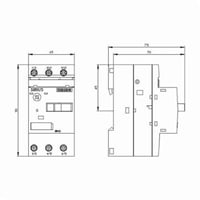 3RV1011-1JA10Siemens 3RV1011-1AA10 Motor Protection Circuit Breaker, 690 VAC, 1.1 to 1.6 A, 2 kA Interrupt, 3 Poles, Thermal/Magnetic Trip
