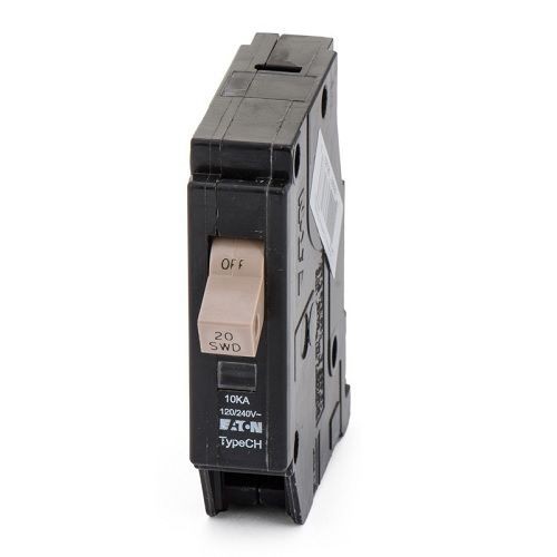 CHFEP120EATON CHFEP120 Type CHF Ground Fault Equipment Breaker, 120/240 VAC, 20 A, 10 kA Interrupt, 1 Poles, Flag Trip