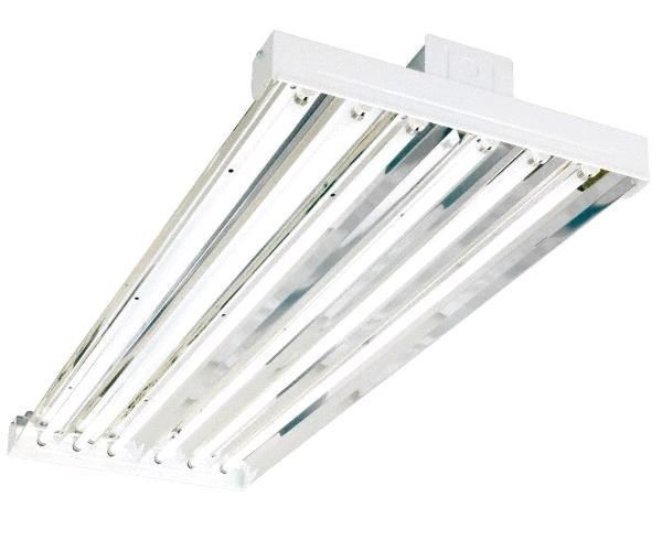 Metalux® APHL-654-SN-UPL Industrial Open AP High-Bay Fixture, (6) T5 Fluorescent Lamp, 324 W Fixture, 120/277 VAC, Baked White Enamel Housing