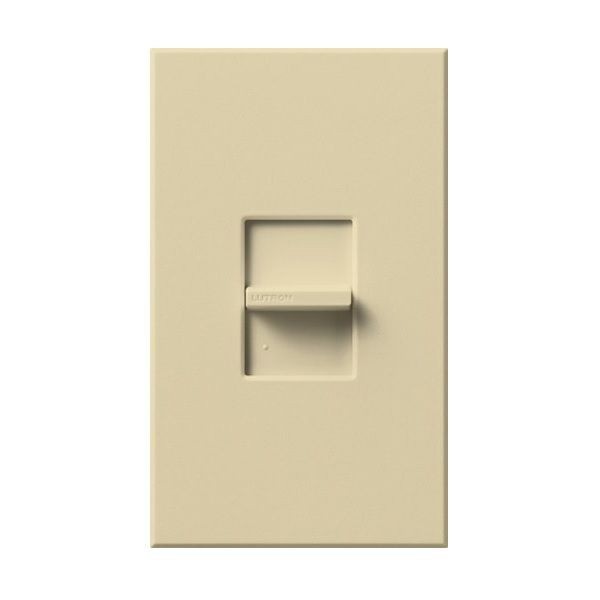 Lutron® Nova-T® NTSTV-DV-IV Small Control Slide-to-Off Dimmer, 120 VAC, 8/30 mA, 1 Poles, Ivory
