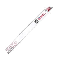 Milwaukee® SAWZALL® The Torch™ 48-00-5789 Demolition Straight Back Reciprocating Saw Blade, 12 in L x 1 in W, 18 TPI, Bi-Metal Body, Universal/Toothed Edge Tang