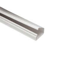 Panduit® Pan-Way™ LD10EI8-A 1-Piece Latching Low Voltage Channel Non-Metallic Raceway With Pre-Applied Adhesive Backed Tape, Integrated Cover, 8 ft L x 1-1/2 in W x 0.94 in H, 1 Channel, PVC