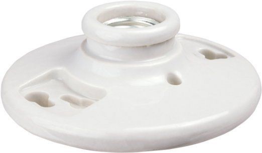 EATON Wiring Devices Arrow Hart™ 604-SP-L Ceiling Receptacle Lampholder With Keyless Switch, 660 W Lamp, 250 VAC, Medium