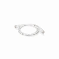 Quiktron® 570-125-005 Value Booted Patch Cord, Cat 5e, 24 AWG Solid Copper Conductor, Male RJ45 Connector, 5 ft L Cord, White