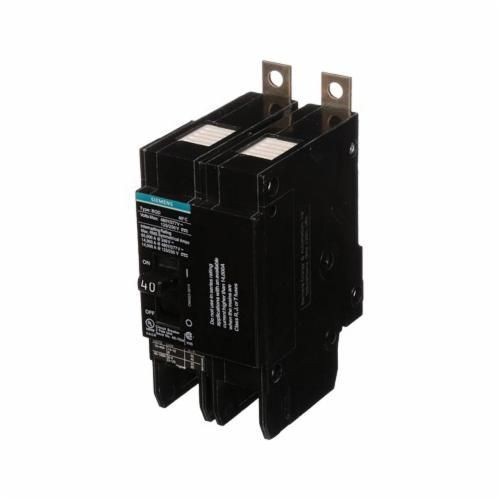BQD240Siemens BQD240 Type BQD Molded Case Circuit Breaker, 277/480 VAC/125/250 VDC, 40 A, 14 kA Interrupt, 2 Poles, Thermal/Magnetic Trip