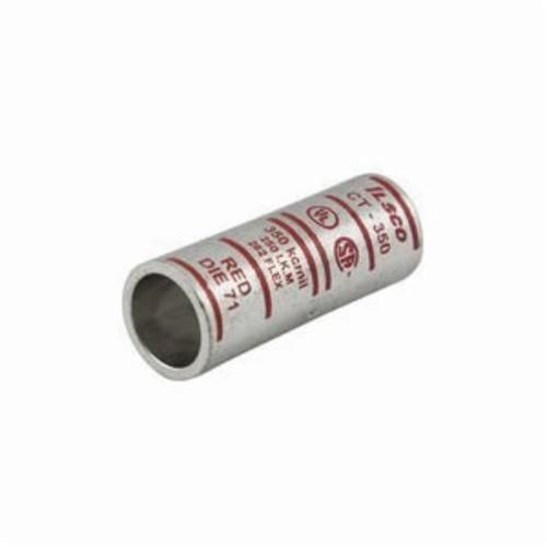 CT-8ILSCO® SureCrimp® CT-4 CT Series Short Barrel Compression Sleeve, 4 AWG Copper Conductor, Die Code: I-29, 1-7/8 in L, Copper