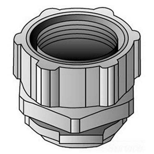 Data-Spec SheetO-Z/Gedney 4Q-300 Concretetight Liquid Tight Oiltight Raintight Conduit Connector, 3 in Trade, Straight, Malleable Iron, Zinc Electroplated