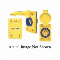 2715FS24Ericson® Perma-Tite® 2715FS24 Rectangular Flip Seal Cover With Weatherproof Boot, 1 Pole, Safety Yellow