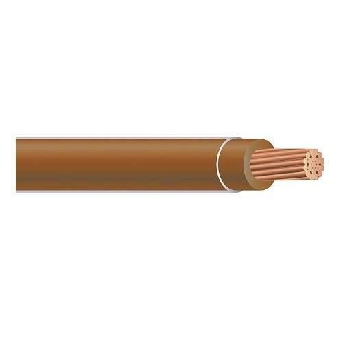 THHN14STRBNTHHN Wire, Stranded, 14 AWG, 1 Conductor, Copper, 600 Volts, Brown, 500 ft