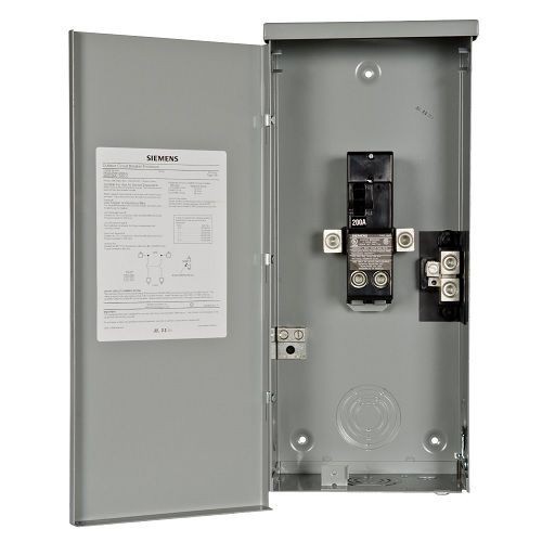 W0202MB1200CUSiemens W0202MB1200CU Single Phase Main Breaker Load Center, 120/240 VAC, 200 A, 2 Poles, 22 kA Interrupt