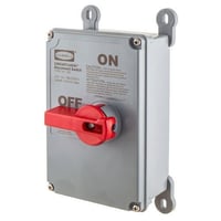 HBLDS3ACWiring Device-Kellems Circuit-Lock® HBLDS3AC Non-Fusible Enclosed Disconnect Switch With Auxiliary Contacts, 600 VAC, 30 A, 15 hp, 2-Position Contact, 3 Poles