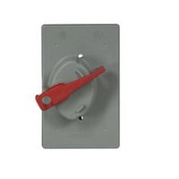 S2983Eaton Wiring Devices S2983 Non-Metallic Weatherproof Device Box Cover, 2.95 in W x 1.56 in D, Switch Cover, Tough Plastic